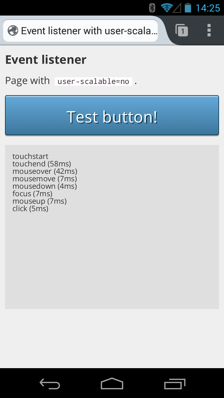 Firefox/Android support for user-scalable=no and click delay suppression.